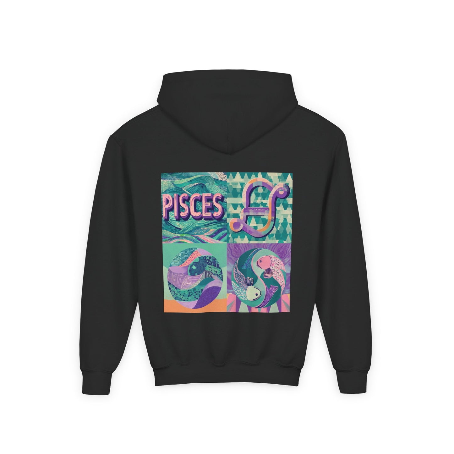 Pisces Youth Hoodie, Trendy Zodiac Sweatshirt for Teens, Astrological Gift, Astrology Lover Apparel, Perfect for Birthdays and Celebrations