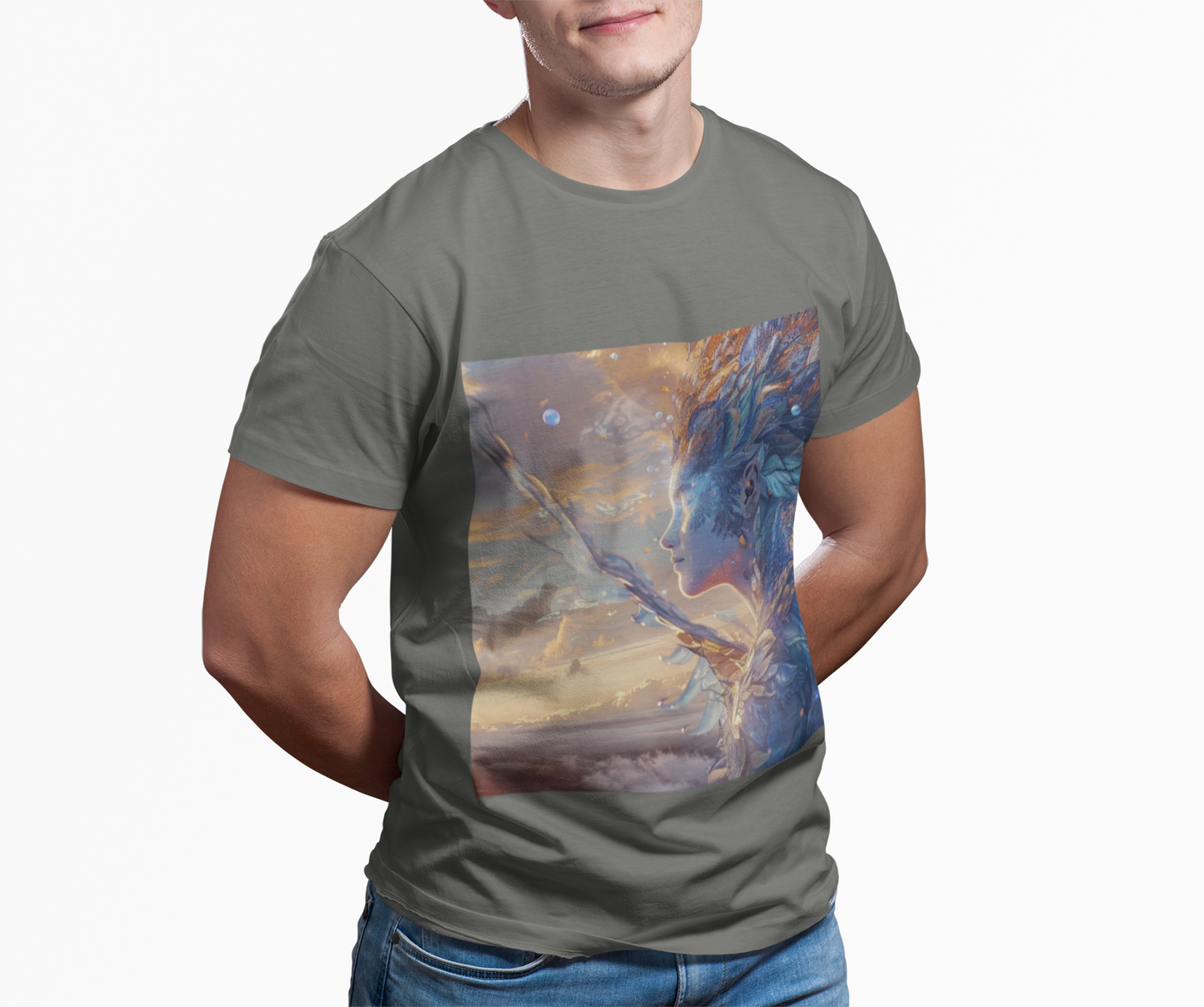 Artistic Unisex T-shirt with Ethereal Design, Casual Tee, Graphic Shirt, Gifts for Art Lovers, Fantasy Apparel, Everyday Wear