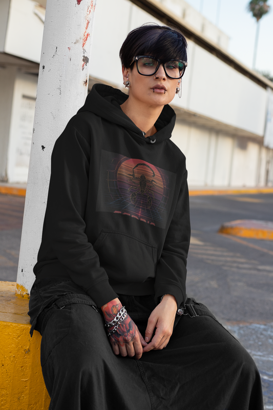 Retro Sunset Graphic Hoodie, Cozy Hooded Sweatshirt, Gift for Him/Her, Casual Streetwear, Festival Outfit