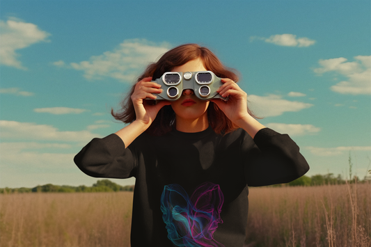 Neon Faces Crewneck Sweatshirt | Unisex Relaxed Hoodie, Graphic Sweatshirt, Modern Streetwear, Unique Gift, Festival Clothing