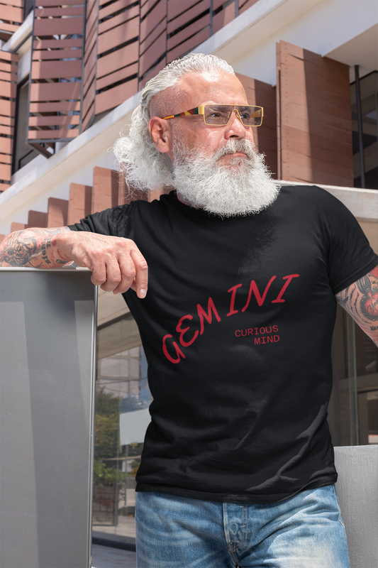 Gemini Curiosity Tee | Unisex Heavy Cotton Shirt for Astrology Lovers, Zodiac Gift, Birthday Apparel, Casual Wear, Unique Graphic Tee