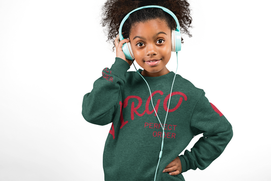 Earth Element Virgo Kids Sweatshirt | ♍ Perfect Order | Psychedelic Youth Apparel