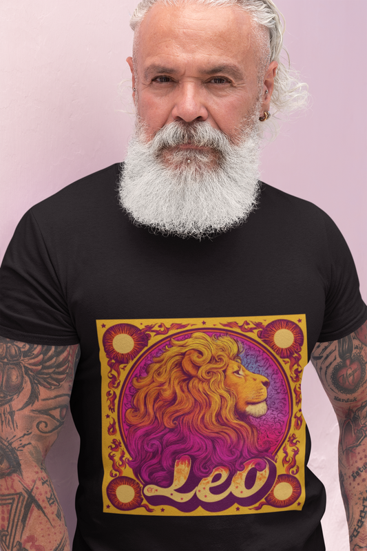 Leo Zodiac Tee - Unisex Heavy Cotton Tee, Astrology Shirt, Horoscope Gift, Leo Birthday Celebration, Casual Everyday Wear