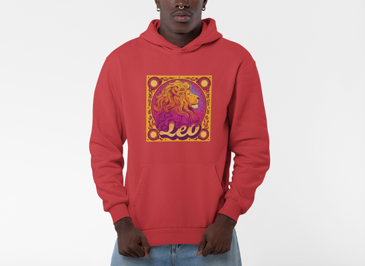 Leo Zodiac Hooded Sweatshirt, Astrology Gift, Unisex Hoodie, Birthday Present, Cozy Apparel, Horoscope Sweatshirt, Astrology Fashion