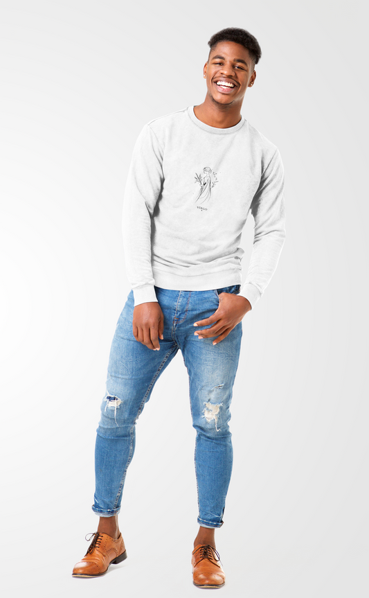 Floral Illustration Crewneck Sweatshirt, Cozy Unisex Pullover, Spring Fashion, Everyday Wear, Cute Gift Idea