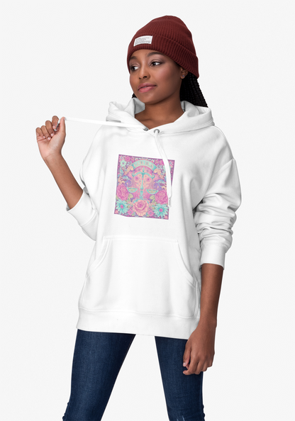 Colorful Floral Sweatshirt - Cozy Unisex Pullover for Spring, Fashionable Hoodie, Gift for Her, Boho Style, Casual Outfit