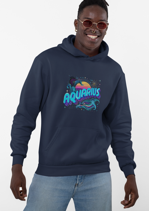 Aquarius Graphic Sweatshirt, Horoscope Apparel, Astrology Hoodie, Zodiac Gift, Unisex Pullover for Astrology Lovers