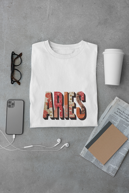 Aries Inspired Unisex Garment-Dyed T-Shirt | Astrology Gift, Zodiac Tee, Birthday Apparel, Horoscope Shirt
