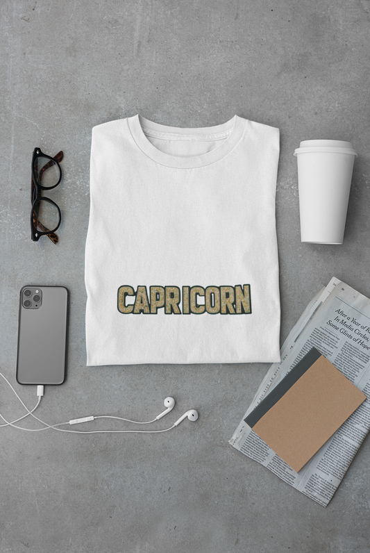 Capricorn Garment-Dyed T-Shirt, Zodiac Sign Tee, Astrology Gift, Unisex Shirt, Birthday Gift, Casual Wear