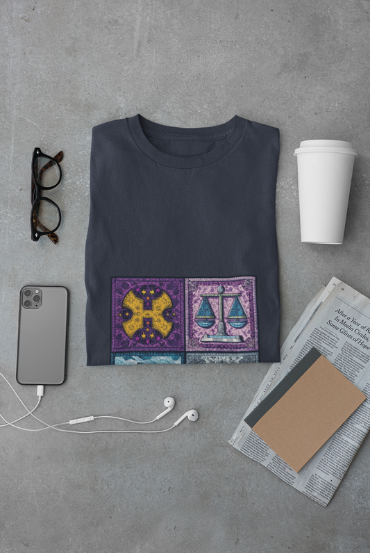 Colorful Zodiac T-shirt - Astrology Gift, Unisex Tee, Horoscope Apparel, Celestial Design, Unique Astrology Shirt