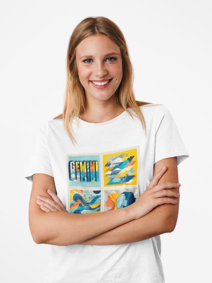 Gemini Vibes Boxy Tee - Unisex Oversized Graphic Shirt, Birthday Gift, Zodiac Apparel, Astrology Lover, Casual Wear