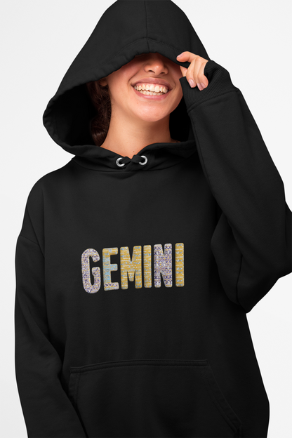 Gemini Zodiac Sweatshirt, Astrology Gift for Birthdays, Astrology Hooded Sweatshirt, Star Sign Apparel, Unisex Astrology Hoodie