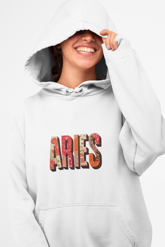 Zodiac Aries Hoodie, Astrology Gift, Aries Birthday Sweatshirt, Unisex Casual Wear, Aries Season Apparel, Cozy Astrology Fashion
