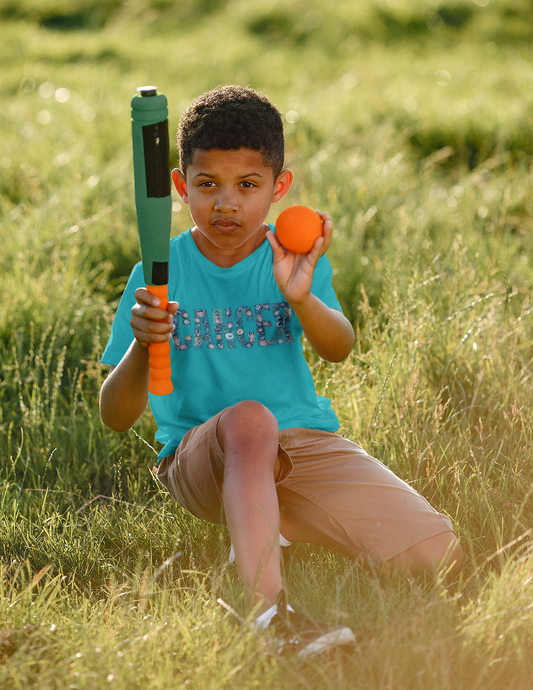 Cancer Awareness Kids Tee, Colorful Kids T-Shirt, Zodiac Birthday Gift, Summer Kids Clothing, Astrology Gift