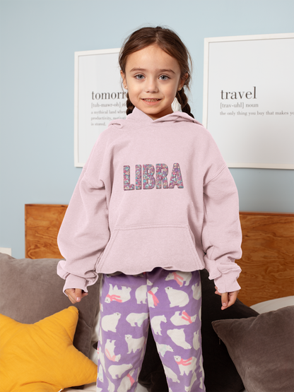 Libra Zodiac Youth Hooded Sweatshirt, Astrology Gift, Birthday Apparel, Trendy Hoodies, Libra Kids Clothing, Astrology Lover Sweatshirt