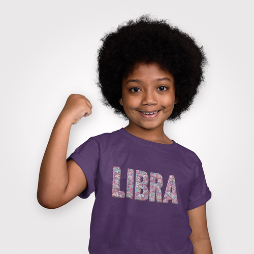 Colorful Libra Kids Tee - Perfect Birthday Gift, Astrology Tee, Zodiac Apparel, Fun Kids Wear, Cute Graphic Shirt, Libra Season