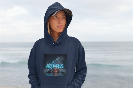 Aquarius Constellation Hoodie — Zodiac Water-Bearer Graphic Pullover