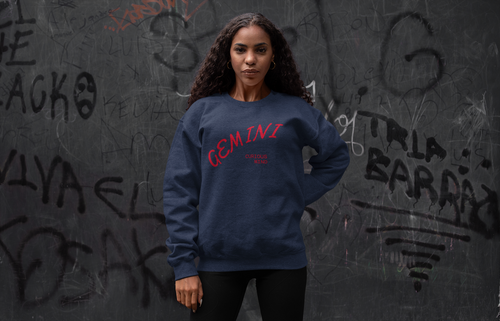 Gemini Zodiac Unisex Sweatshirt, Horoscope Astrology Gift, Twin Sign Graphic Jumper, Birthday Present, Celestial Constellation Clothing,