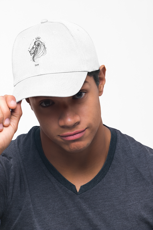 Hat Cap Leo Black Embroidered Classic Dad Cap