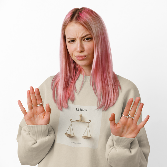 Libra Zodiac Sweatshirt — Scales Astrology Crewneck, ‘Libra’ Horoscope Gift