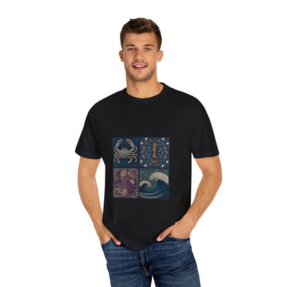 Ocean-Inspired Graphic T-Shirt for Nature Lovers, Beach Vibes, Summer Apparel, Astrology Gift, Unisex Casual Wear