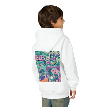 Pisces Youth Hoodie, Trendy Zodiac Sweatshirt for Teens, Astrological Gift, Astrology Lover Apparel, Perfect for Birthdays and Celebrations