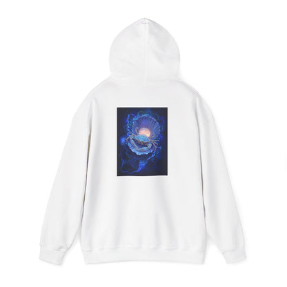 Cancer Water Element Cosmic Blossom Hoodie - Zodiac Nurturer Pullover, Astrology Gift, Celestial Flower Design