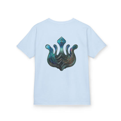 Air Element Aquarius Kids Tee | ♒ Cosmic Waves | Psychedelic Youth Shirt