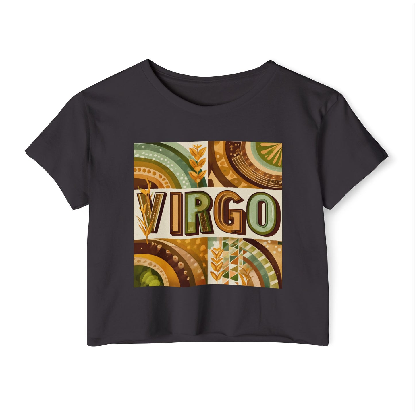 Virgo Women's Festival Crop Top - Astrology Shirt, Boho Crop Tee, Zodiac Clothing, Gift for Virgo Women, Summer Festival Top
