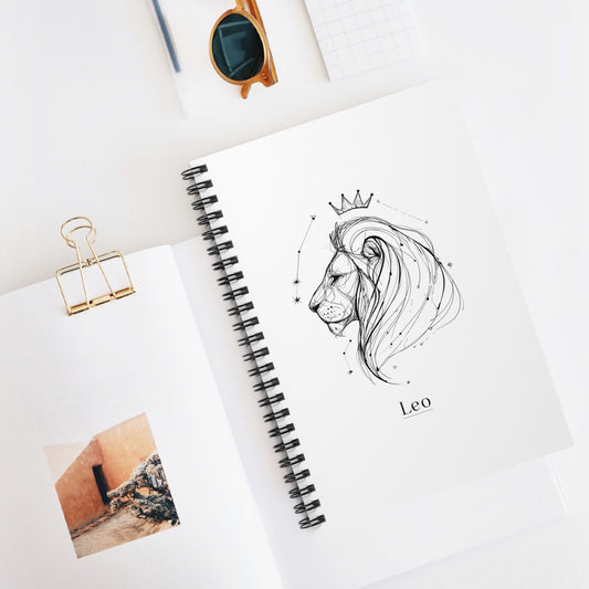 Leo Zodiac Spiral Notebook - Ruled Line, Astrology Lover Gift, Journal, Writing, School Supplies, Leo Birthday Gift