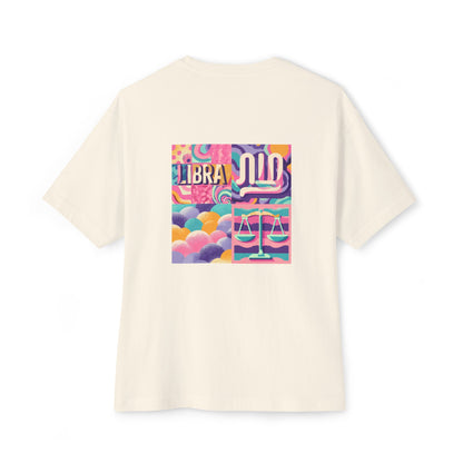 Libra Unisex Oversized Boxy Tee | Astrology Shirt, Zodiac Tee, Astrology Gift, Horoscope Apparel, Libra Season Outfit