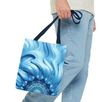 Water Element Serene Ocean Waves Tote Bag - Elemental Flow Eco-Friendly Bag, Aquatic Energy Gift, Celestial Ocean Design