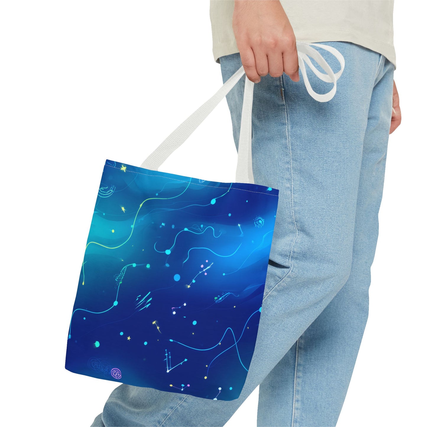 Celestial Tote Bag, Cosmic Tote, Universe Shopper, Astral Bag, Galaxy Gift, Starry Accessory