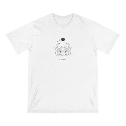 Whimsical Crab Organic T-shirt - Unisex Gift, Beachwear, Soft Cotton Tee, Casual Outfit, Ocean Lover Apparel