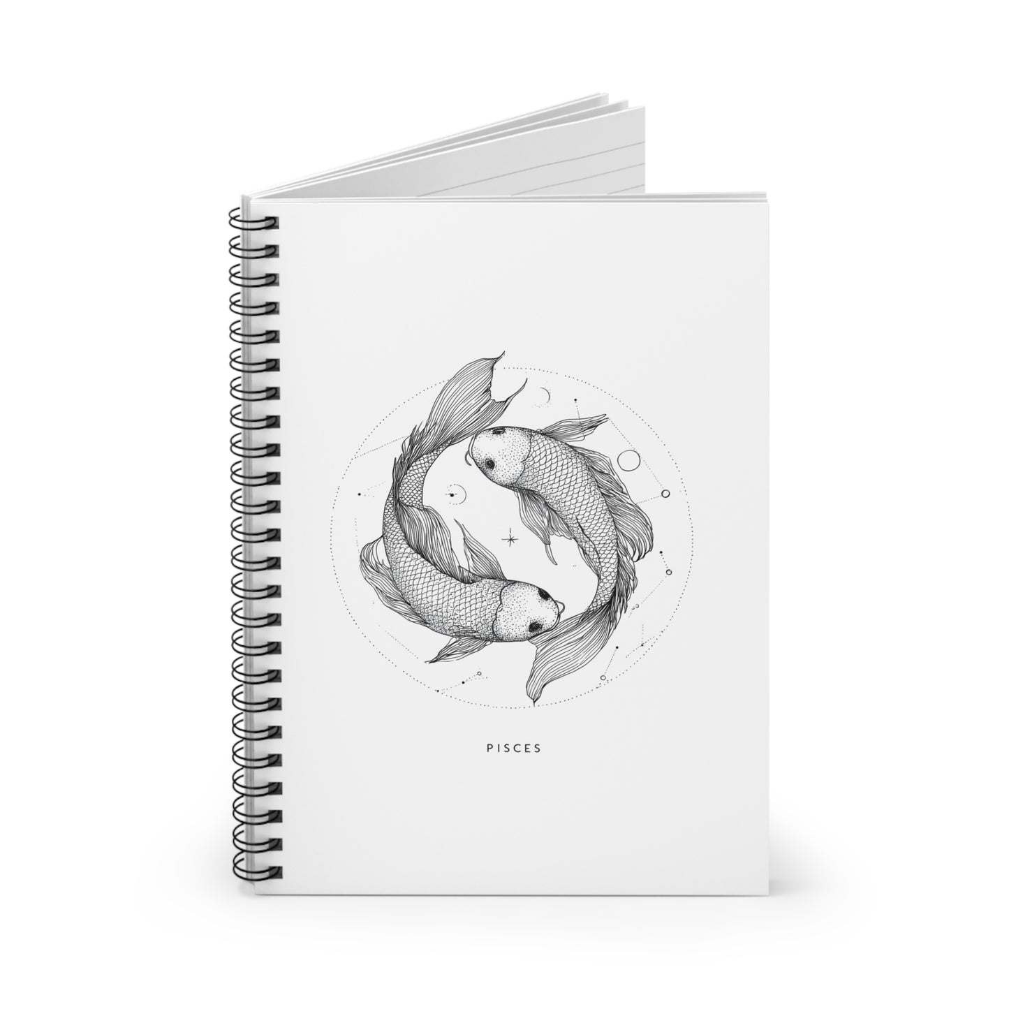 Pisces Spiral Notebook - Ruled Line, Zodiac Journal, Astrology Gift, Creative Writing, Note-Taking, Birthday Present