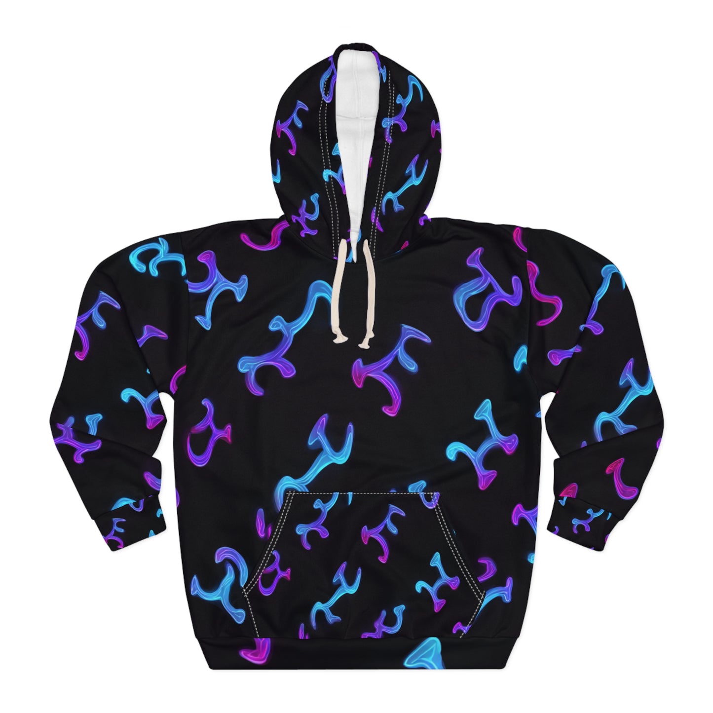 Air Element Aquarius Hoodie | ♒ Vibrant Abstract | Psychedelic AOP Pullover