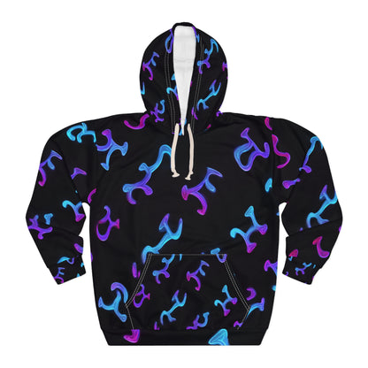 Air Element Aquarius Hoodie | ♒ Vibrant Abstract | Psychedelic AOP Pullover