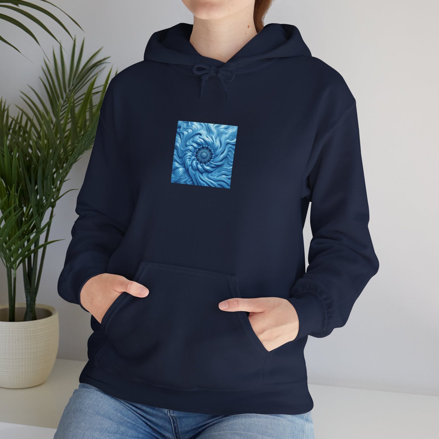 Ocean Swirl Hoodie - Cozy Unisex Sweatshirt for Artsy Souls, Perfect for Gift-Giving, Relaxation, and Casual Wear