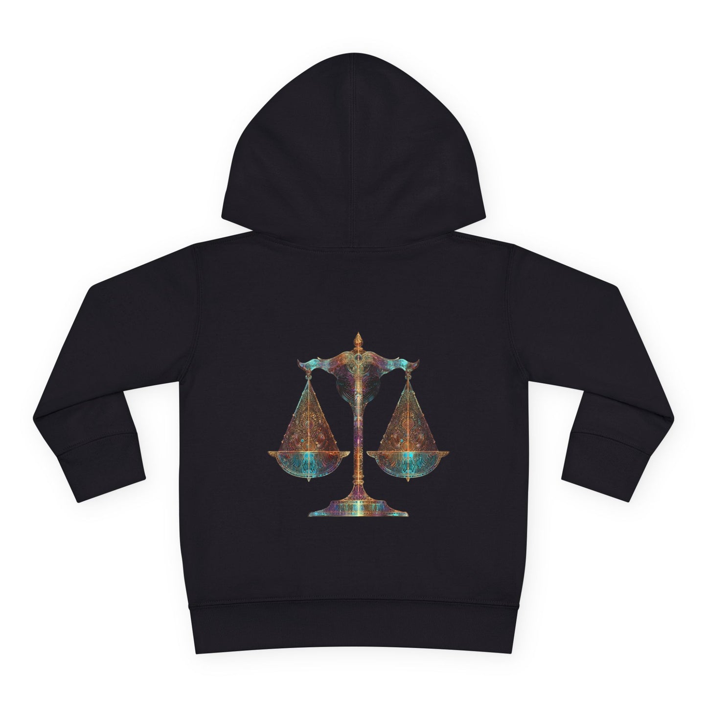 Air Element Libra Toddler Hoodie | ♎ Harmony Scales | Psychedelic Zodiac Sweatshirt