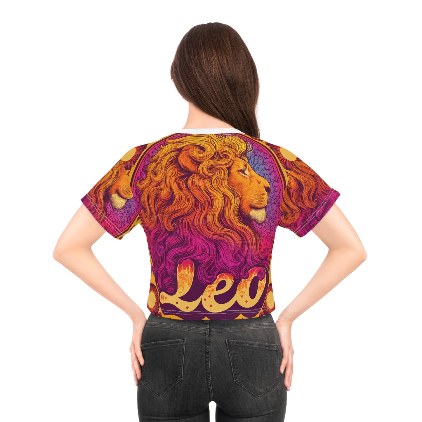 Leo Crop Tee, Zodiac Sign T-Shirt, Astrology Graphic Tee, Horoscope Shirt, Celestial Clothing, Leo Gift