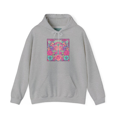 Colorful Floral Sweatshirt - Cozy Unisex Pullover for Spring, Fashionable Hoodie, Gift for Her, Boho Style, Casual Outfit