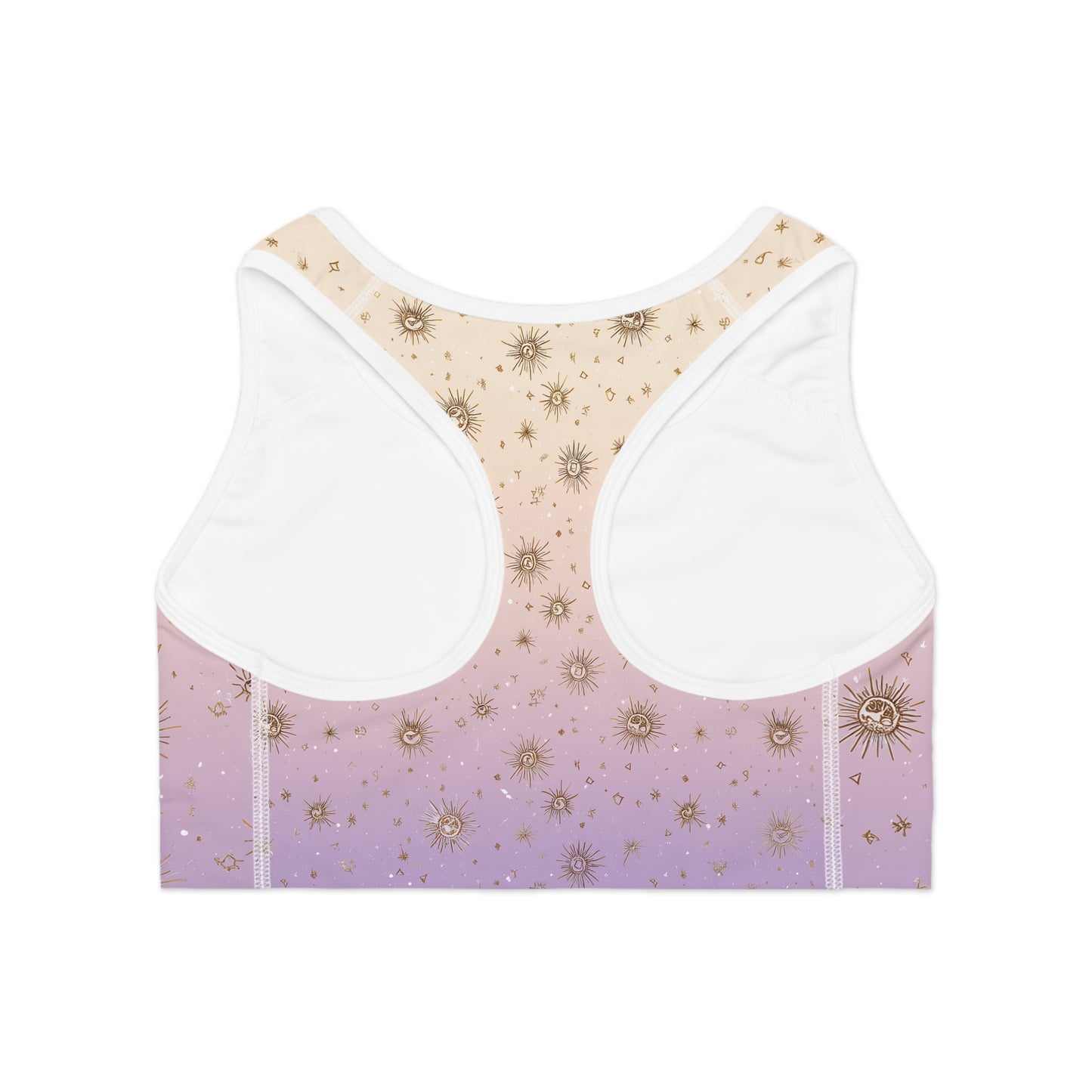 Boho Sunburst Sports Bra, Workout Top, Yoga Bra, Fitness Apparel, Athleisure Wear, Activewear for Women