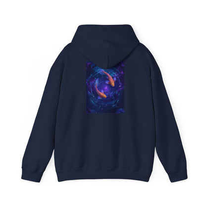 Pisces Water Element Galaxy Koi Hoodie - Zodiac Dreamer Pullover, Astrology Gift, Celestial Fish Design