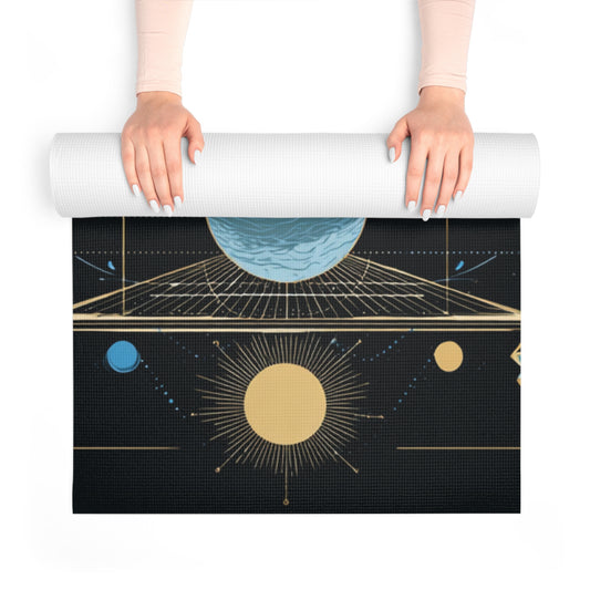 Libra Air Element Celestial Yoga Mat - Zodiac Balance Mat, Astrology Meditation Mat, Cosmic Fitness Mat