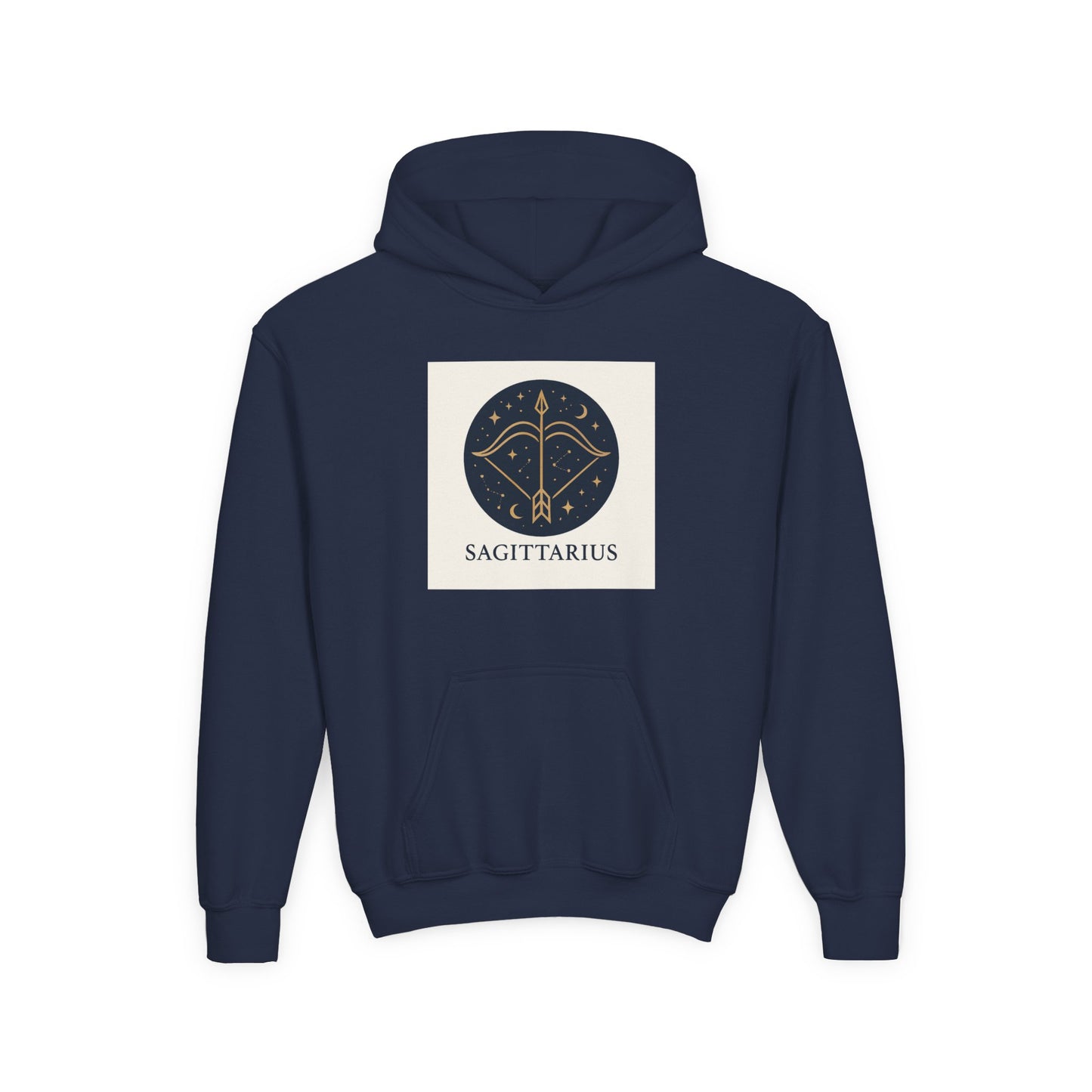Fire Element Sagittarius Youth Hoodie | ♐ Archer's Arrow | Psychedelic Zodiac Sweatshirt