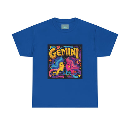 Gemini Unisex Heavy Cotton Tee - Celebrate Your Zodiac Sign, Astrology Shirt, Horoscope Gift, Stylish Graphic Tee, Birthday Gift