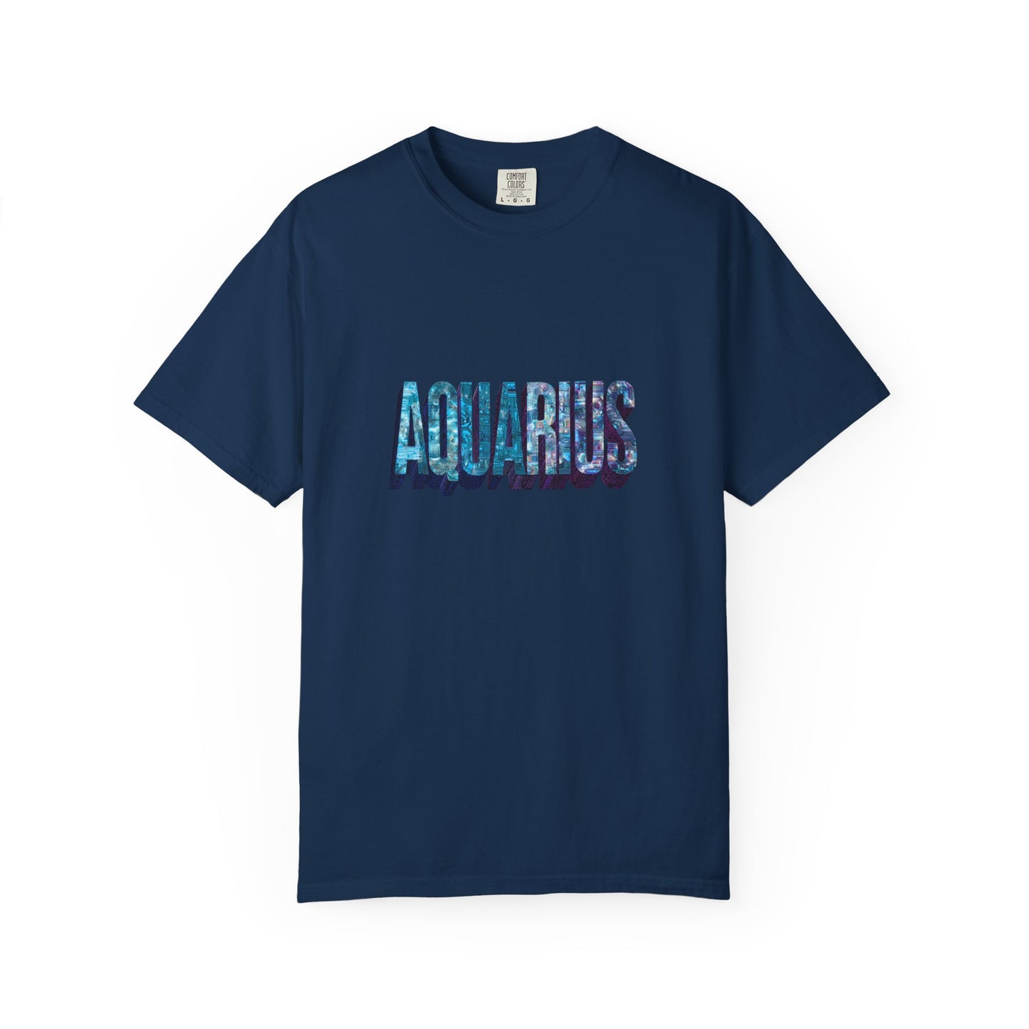Aquarius Unisex Garment-Dyed T-Shirt, Astrology Tee, Zodiac Shirt, Gift for Aquarius, Casual Wear, Horoscope Fashion
