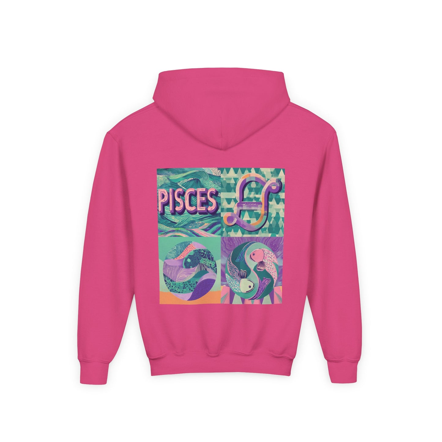 Pisces Youth Hoodie, Trendy Zodiac Sweatshirt for Teens, Astrological Gift, Astrology Lover Apparel, Perfect for Birthdays and Celebrations