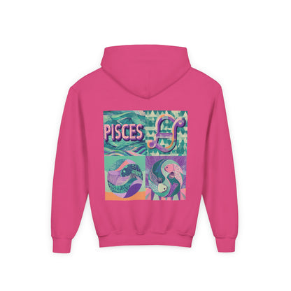 Pisces Youth Hoodie, Trendy Zodiac Sweatshirt for Teens, Astrological Gift, Astrology Lover Apparel, Perfect for Birthdays and Celebrations