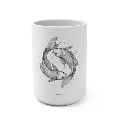 Pisces Zodiac Mug 15oz, Astrology Coffee Cup, Horoscope Drinkware, Birthday Gift, Personalized Zodiac Gift